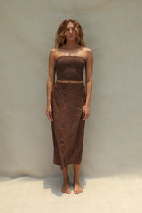 Stone Fox Holiday Wrap Skirt in Coco Dot