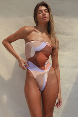 Stone Fox Paola Macrame Tube One Piece in Flores
