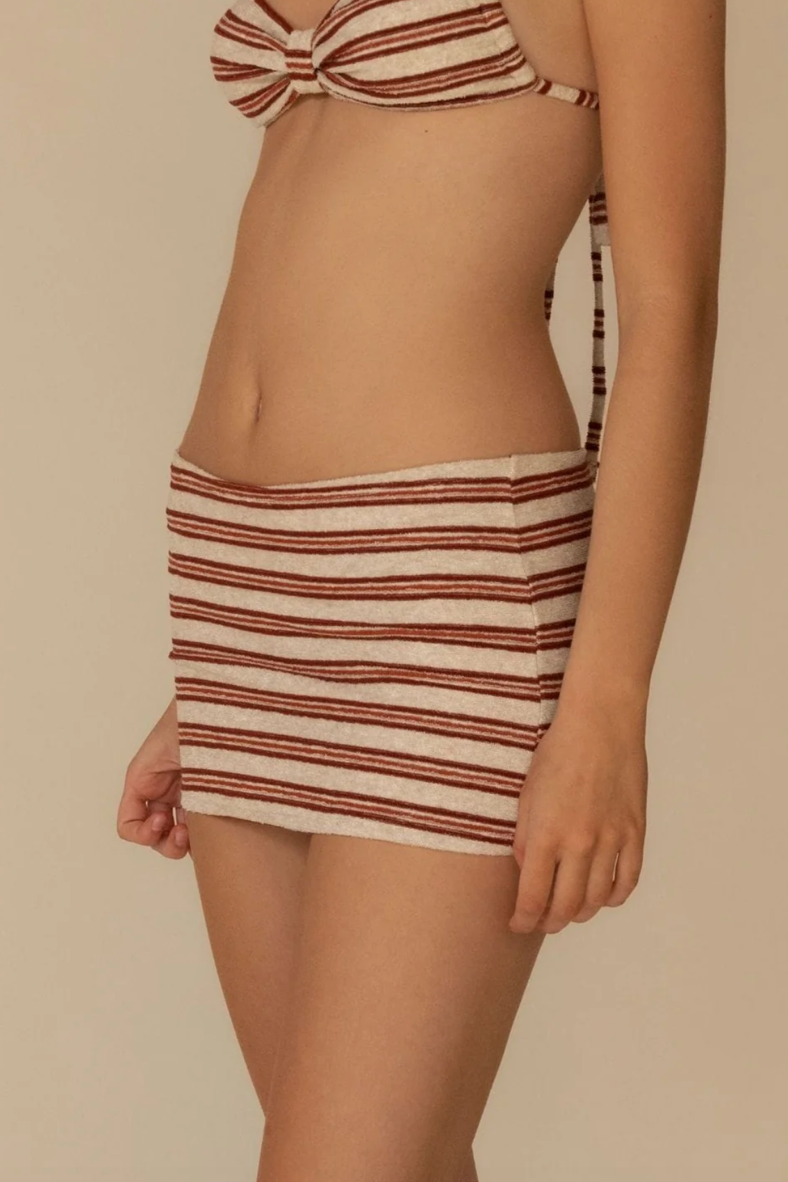 Montce Joan Stripe Micro Skirt