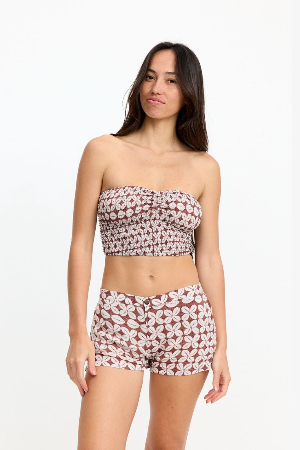 Benoa Swim Namika Tube Top in Cowrie Basket