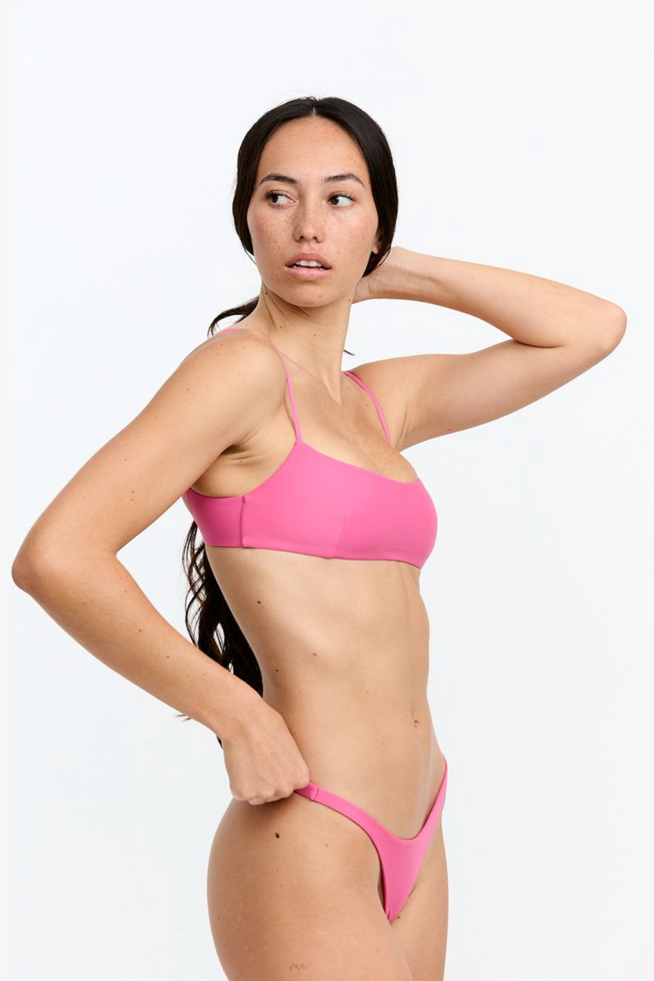 Benoa Swim Tahiti Top in Guava