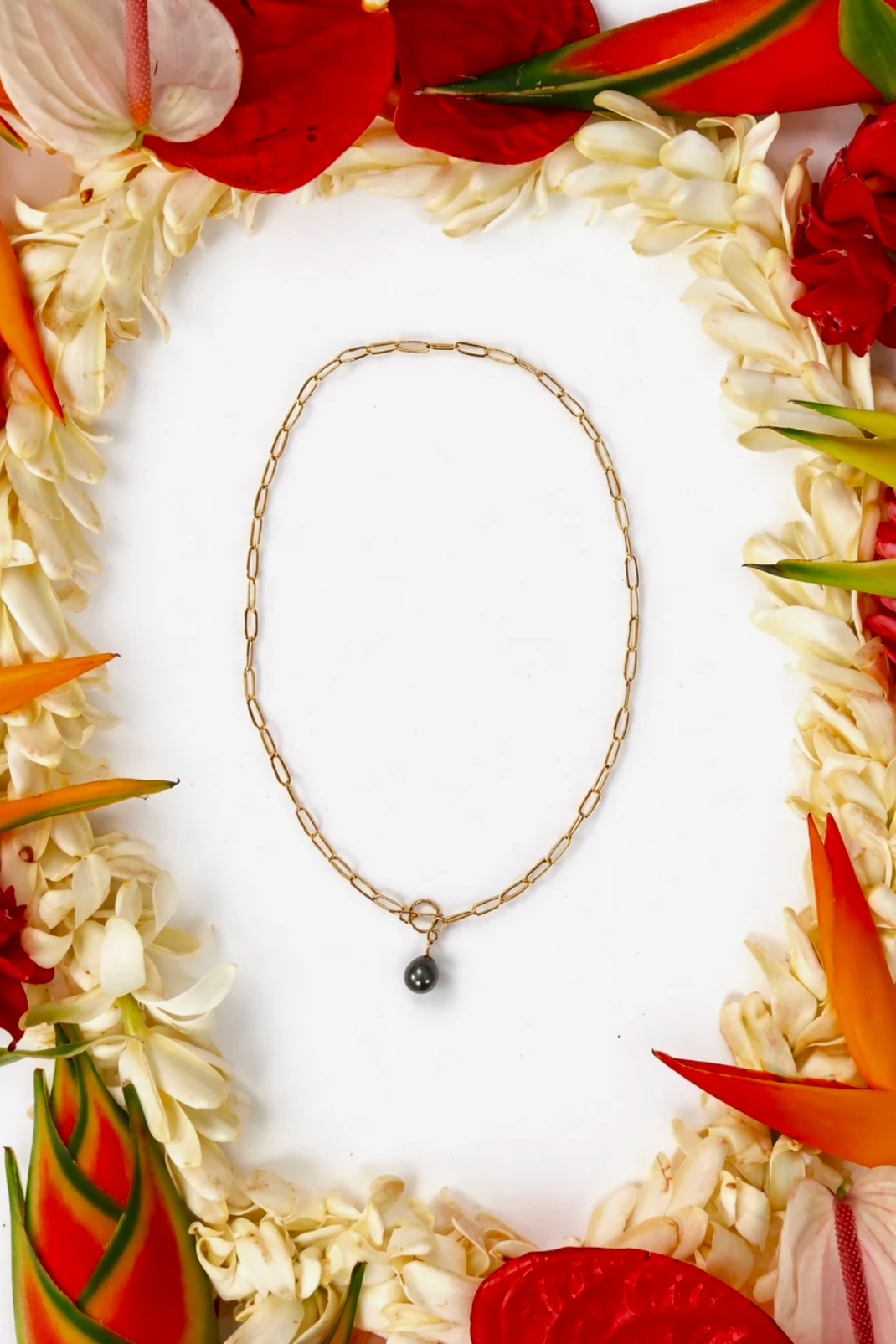 Shop Tats Front Toggle Pearl Chain