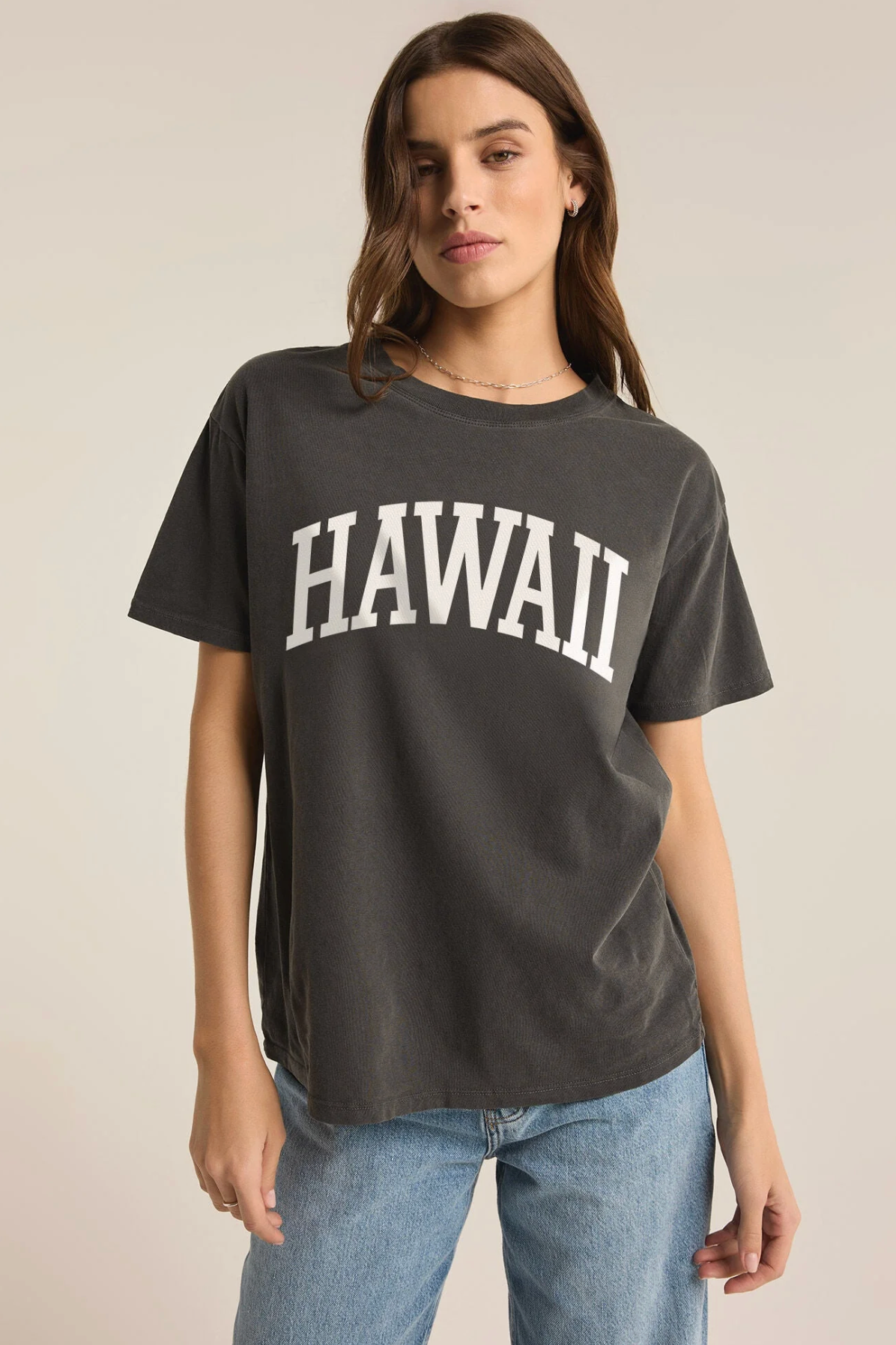 Z Supply Hawaii Boyfriend Tee in Black Sand