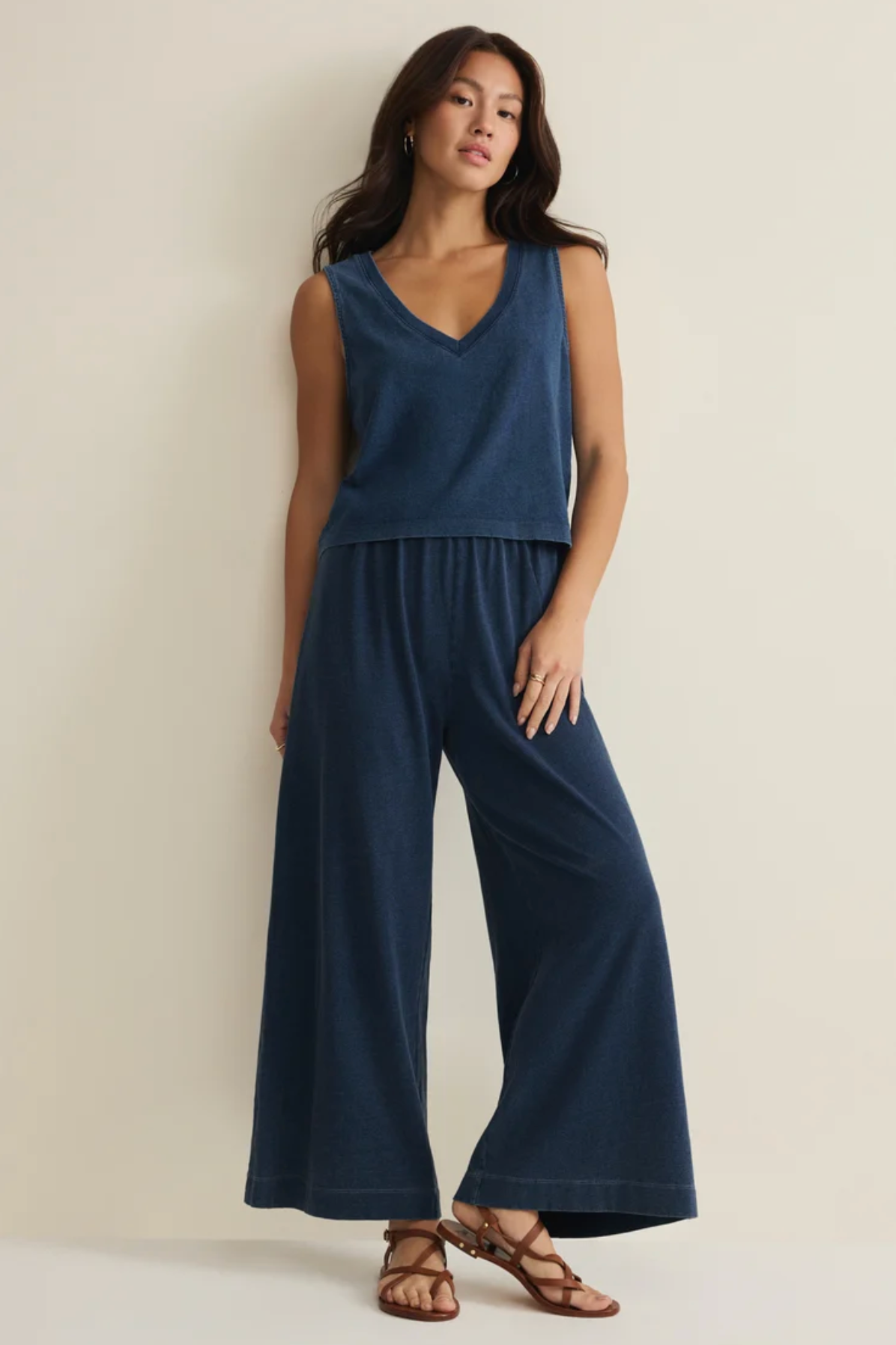 Z Supply Scout Jersey Denim Pant in Indigo