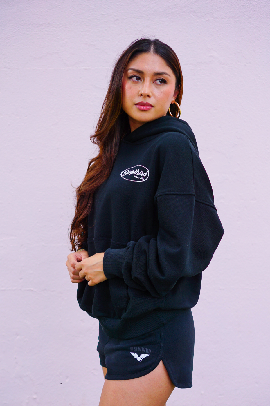 Bikinibird MAHALO MOTO Hoodie in Black
