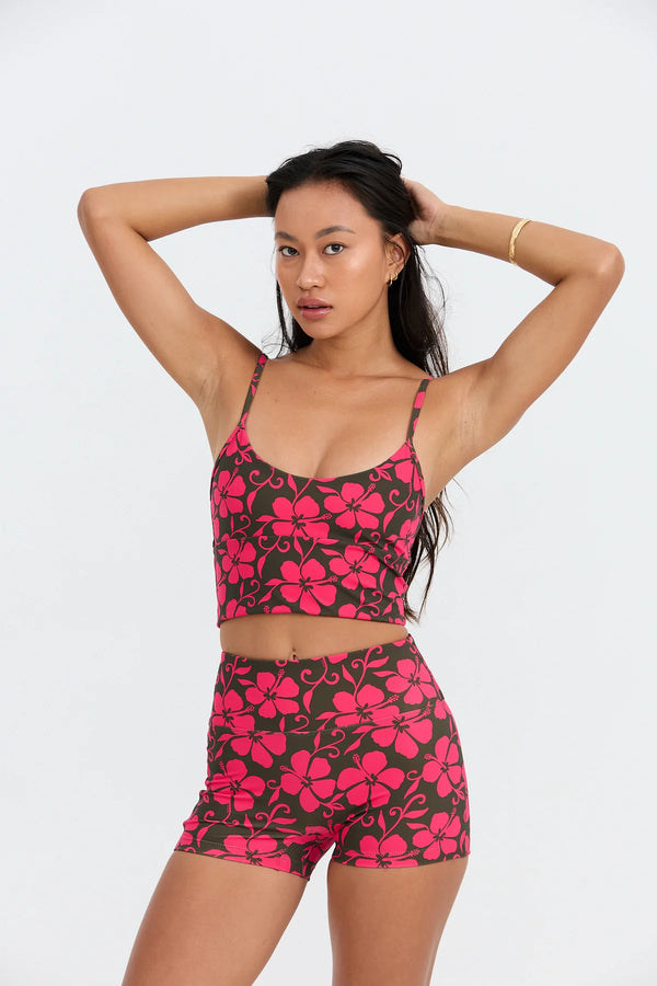 Benoa Swim Active Tank in Pupukea x Pink