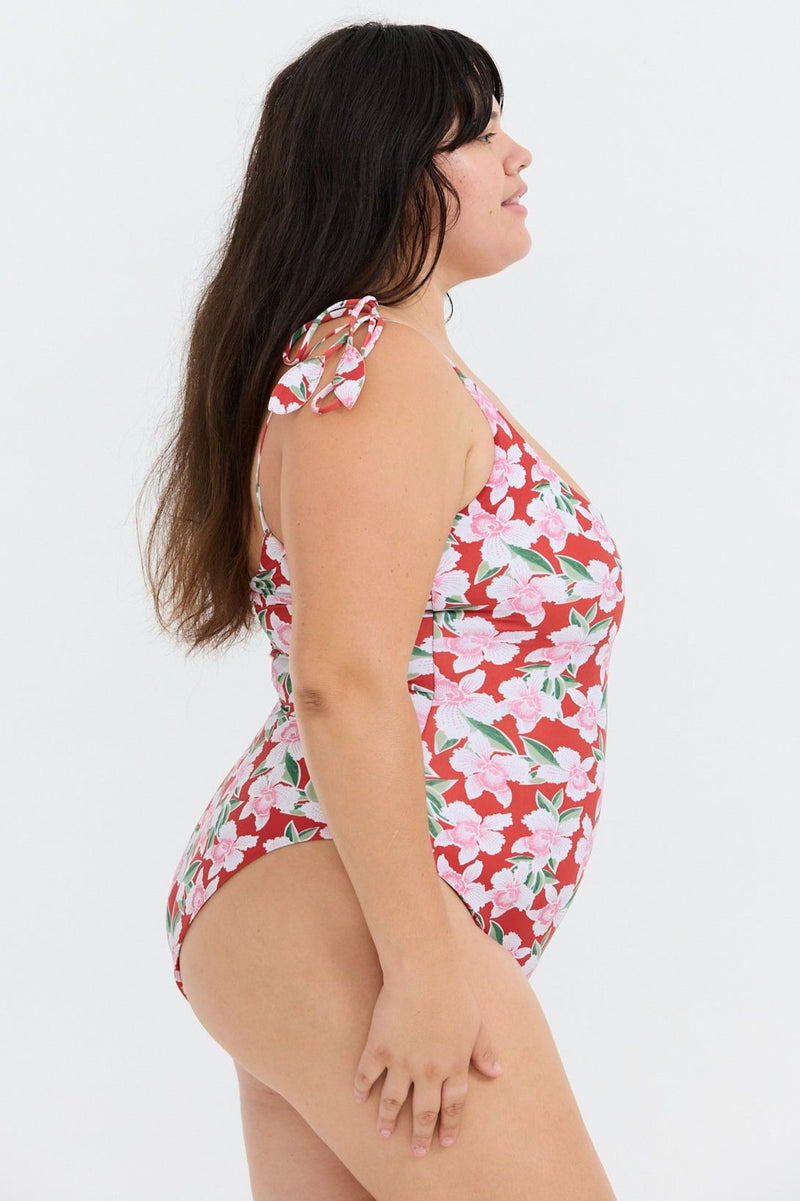 Benoa Swim Curve Makaio One Piece in Vintage Orchid