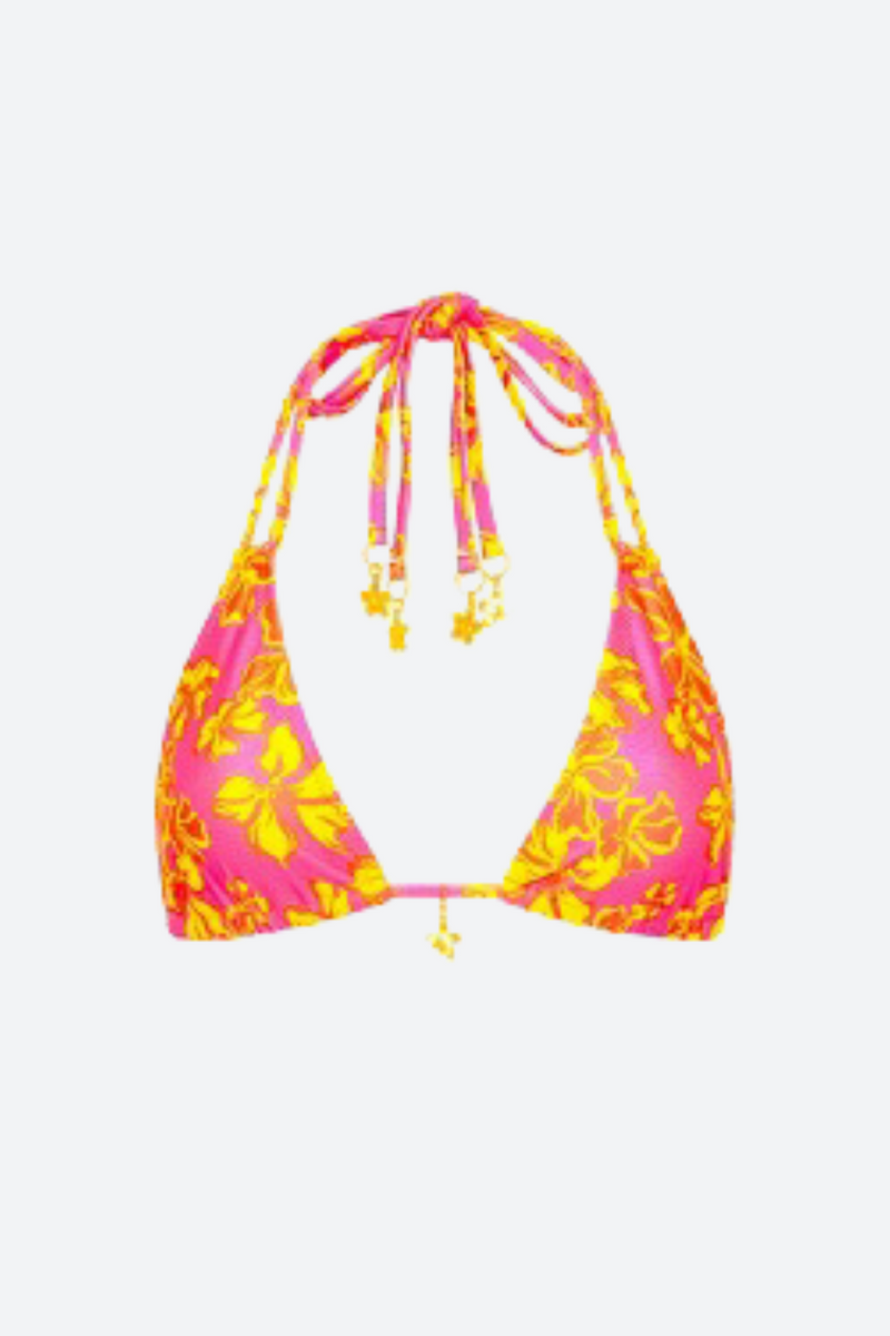 Kulani Kinis Halter Bralette Bikini Top in Pitaya Maya