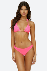 PQ Swim Basic Ruched Teeny Bottoms in Vivid Pink