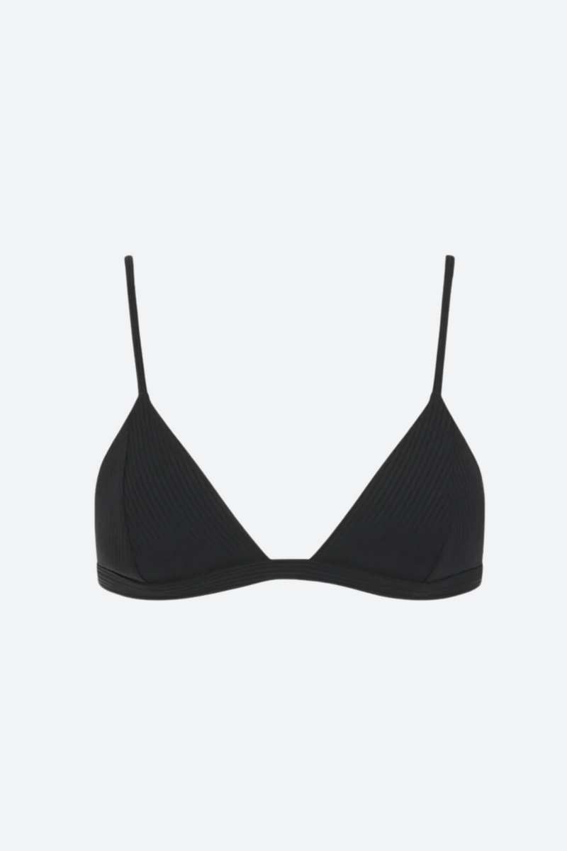 Bromelia Swimwear Valentina Top in Midnight Black Ribbed