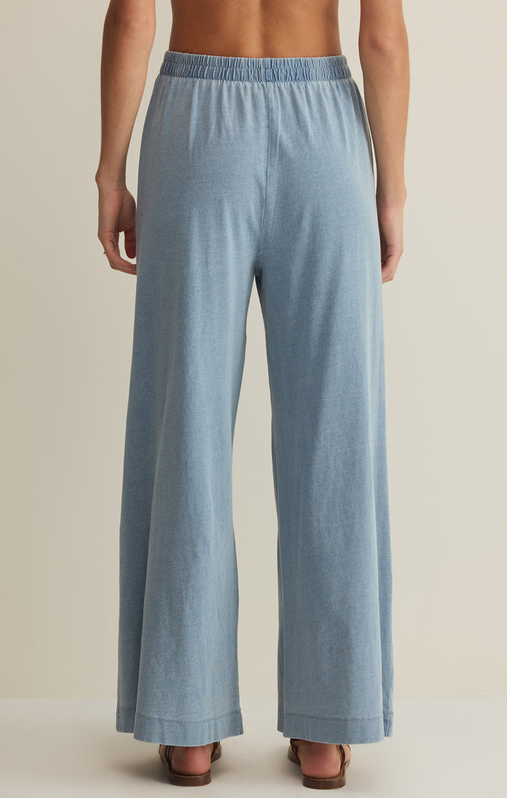 Z Supply Scout Jersey Denim Pant in Ocean Air Indigo