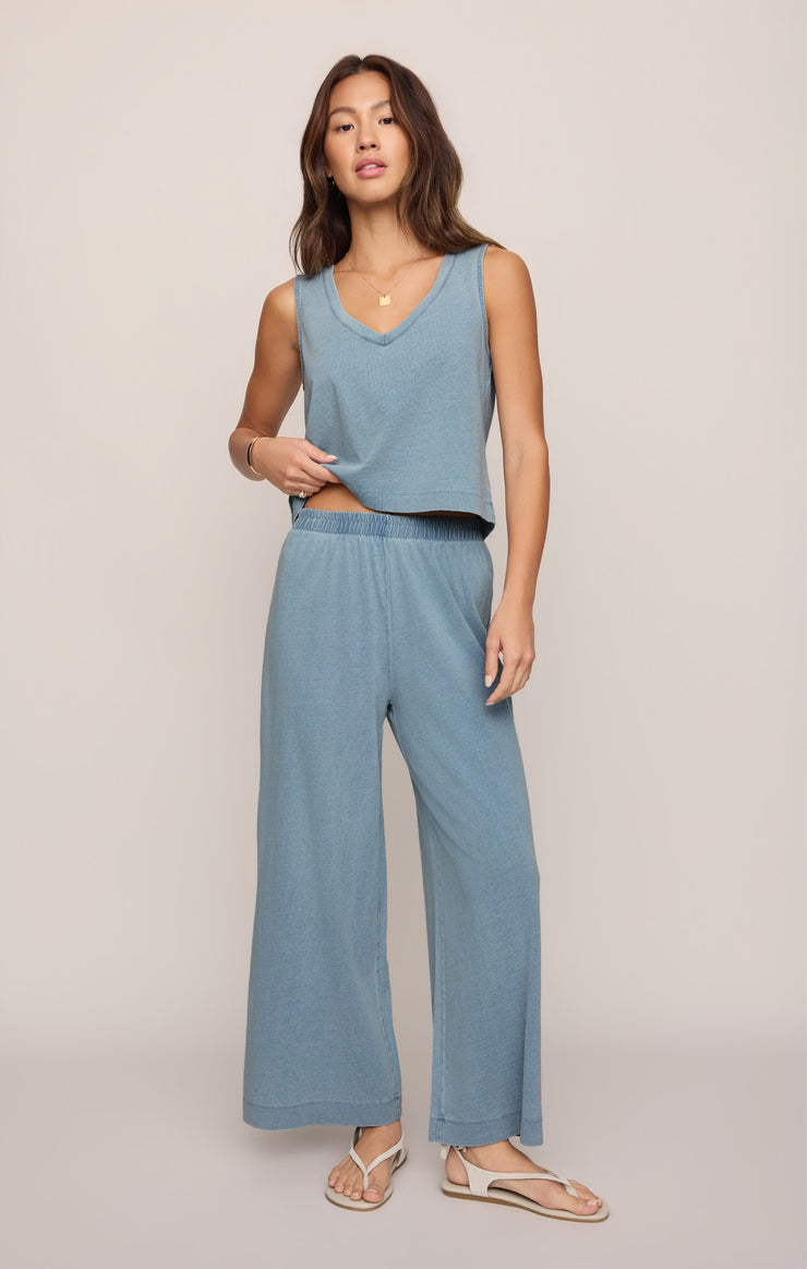 Z Supply Scout Jersey Denim Pant in Ocean Air Indigo