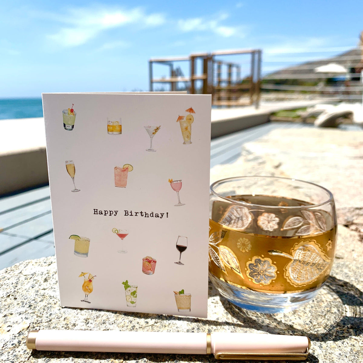 Paperlove Boutique Happy Birthday! Cocktails Card