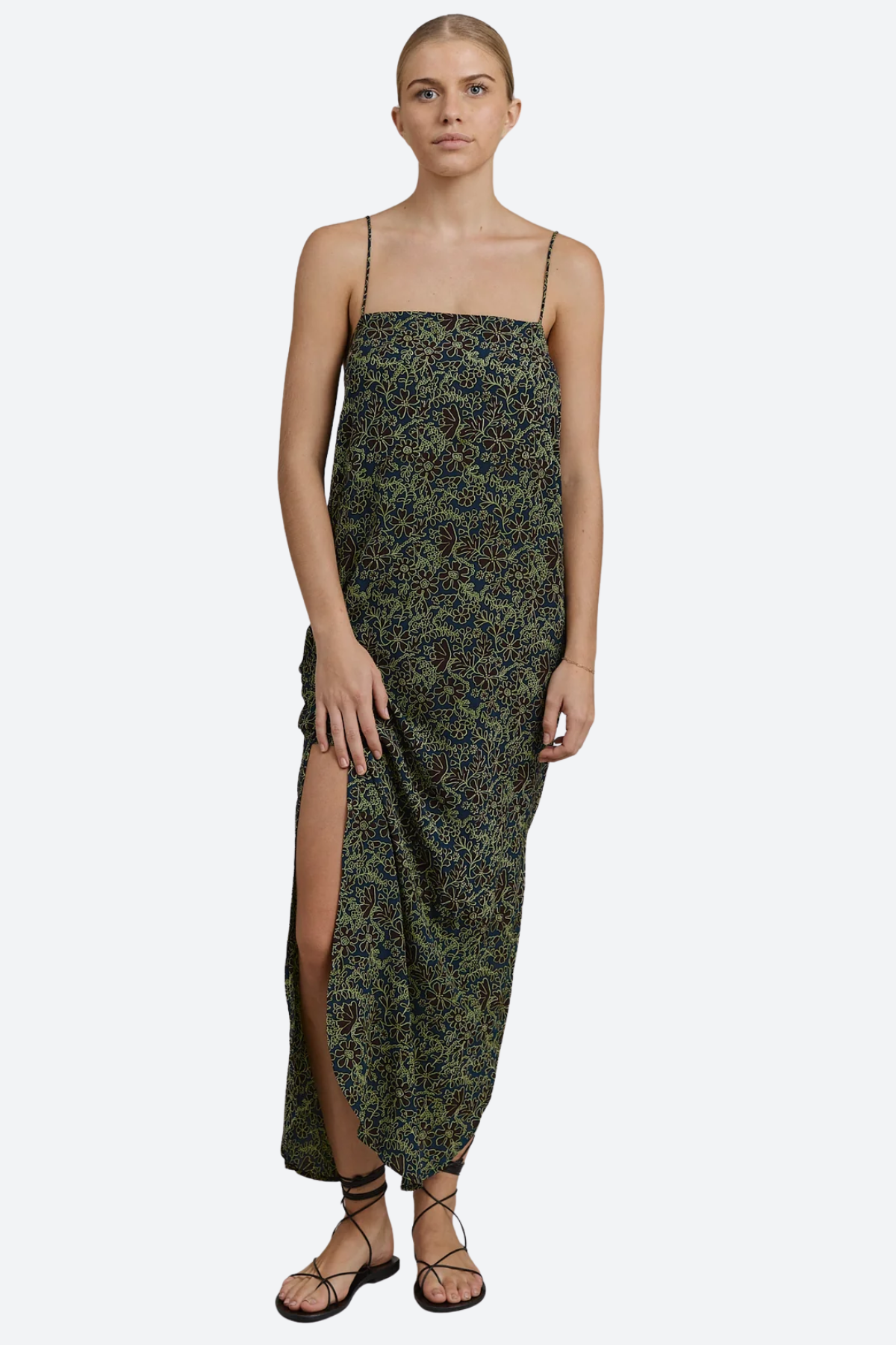 Acacia Swimwear Awa Satin Dress in Oni