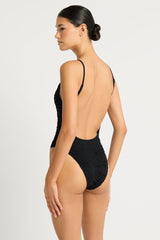 Bound by Bond-Eye Beaded Fowler One Piece in Black Tiger