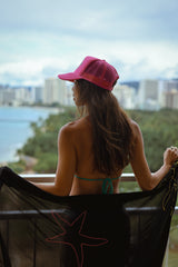 Bikinibird In My Aloha Era Trucker Hat in Magenta/Green