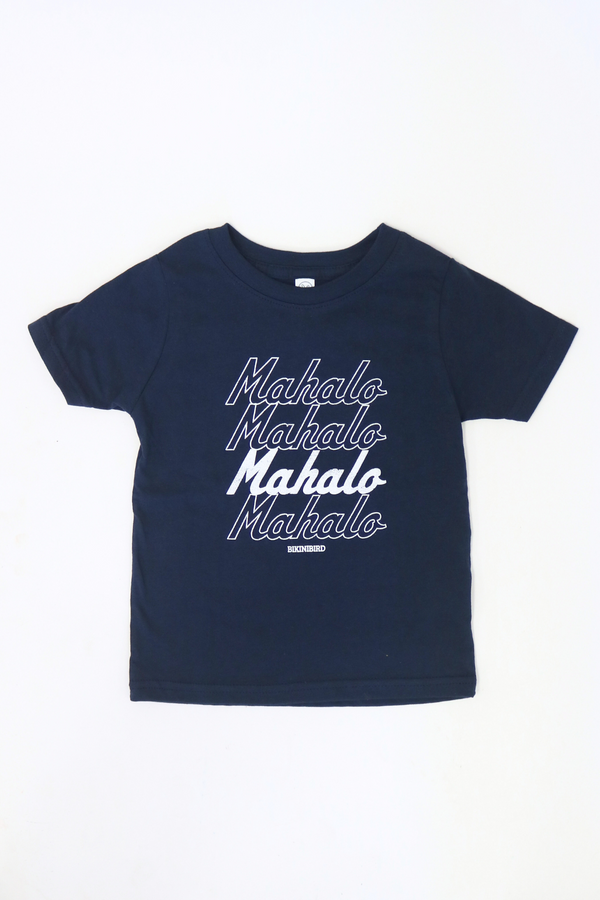 bikinibird mahalo keiki tee in navy/white