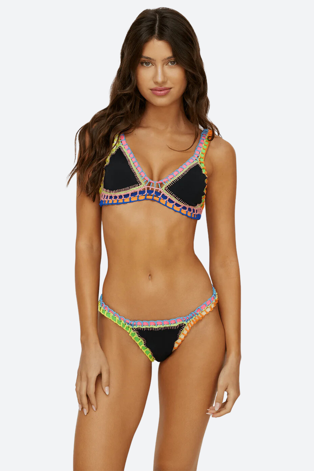 PQ Swim Ferrarini Crochet Bottom in Black