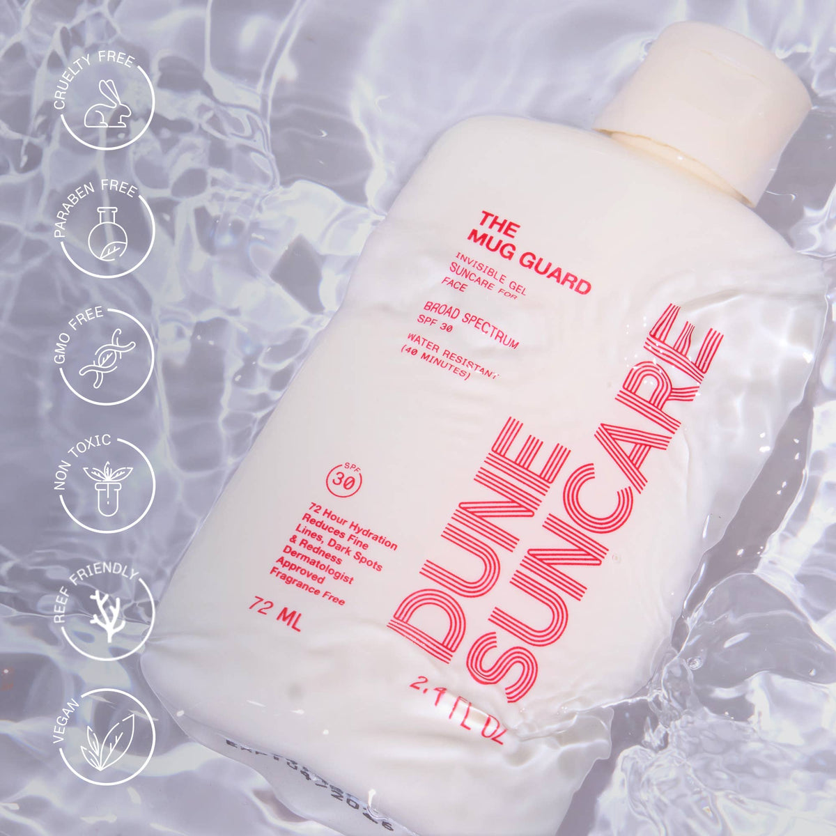 Dune The Mug Guard - InvisibleGel Sunscreen for Face (SPF 30)