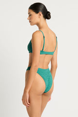 Bound by Bond-Eye Christy Brief in Teal Lurex