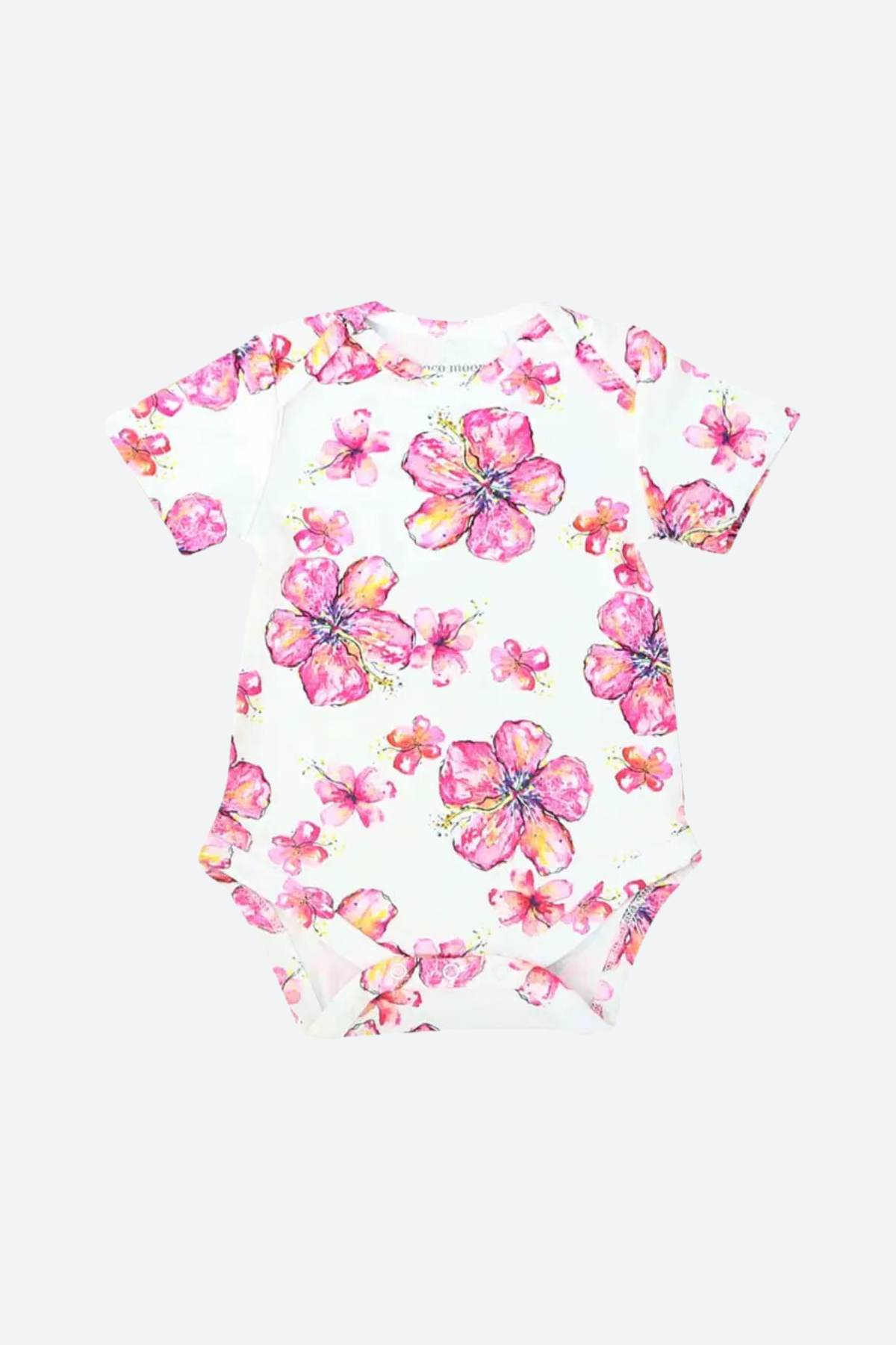 Coco Moon Baby Onesie in Hibiscus Kiss