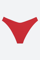 Montce Lulu (Zig-Zag Stitch) Bikini Bottom in Crimson Micro Scrunch