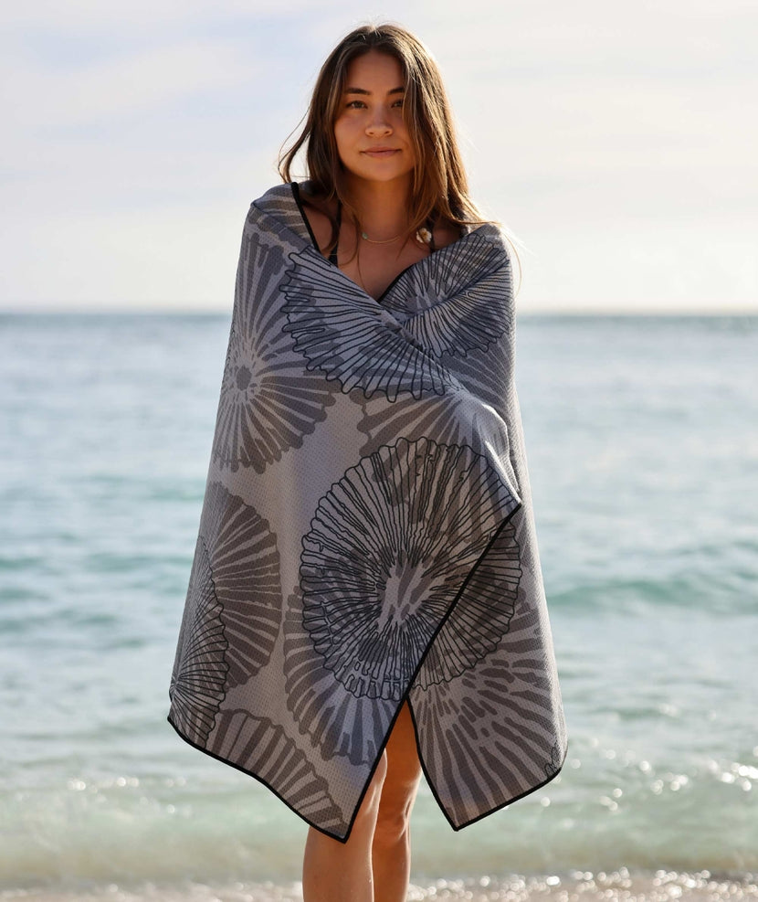 Tag Aloha Beach Towel in ʻOpihi Ahina