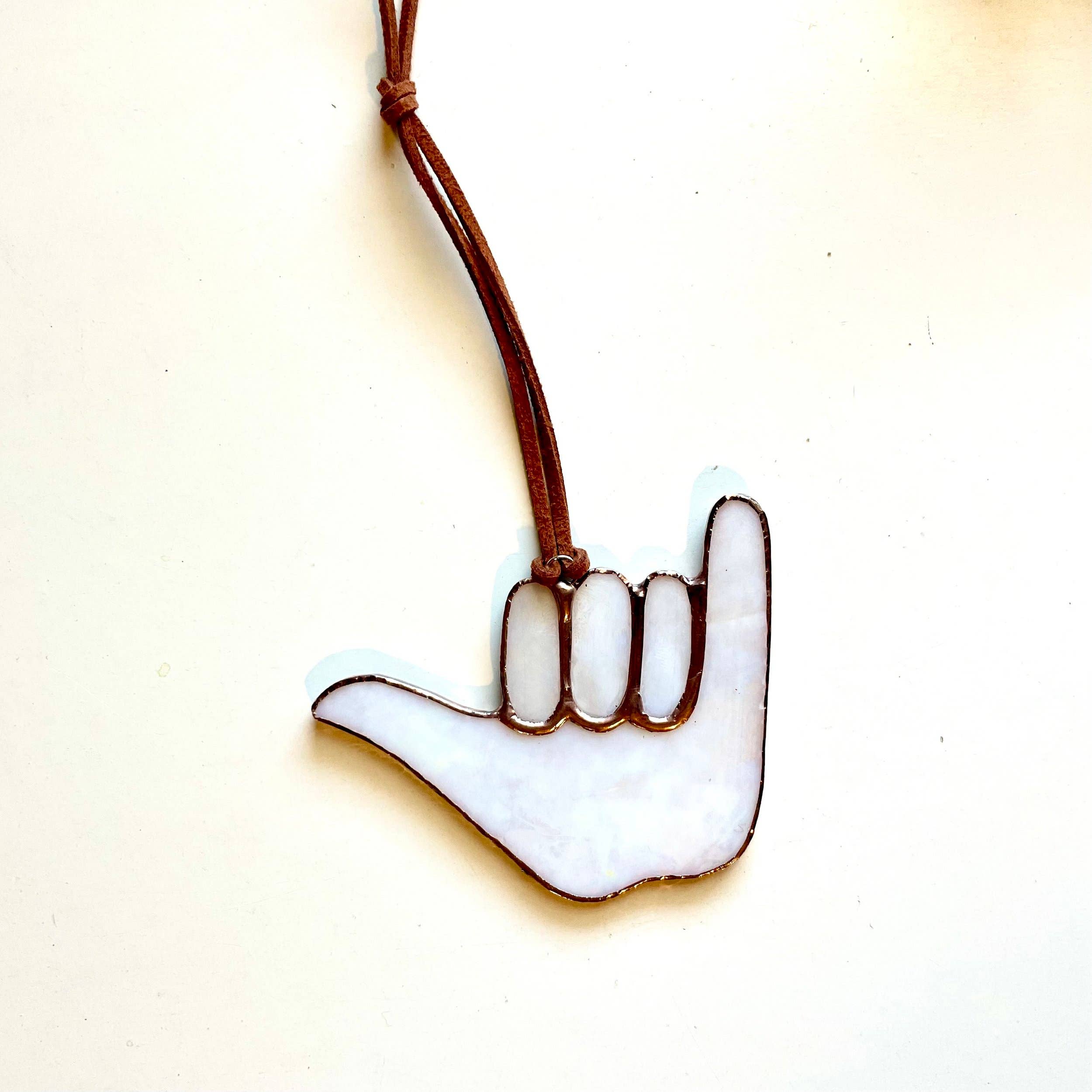 Stained Glass Shaka Ornaments: Kale Iridescent