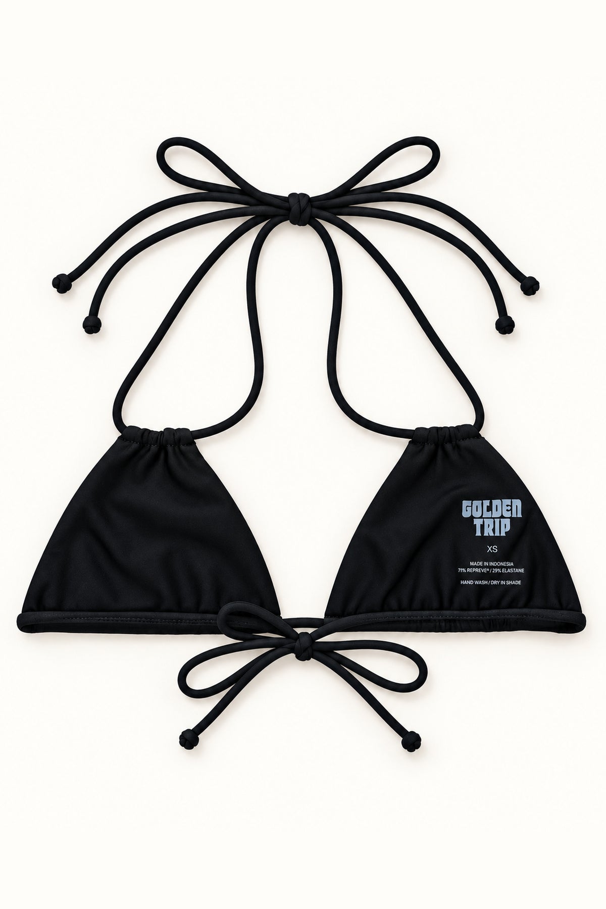 Golden Trip Panama Top in Black