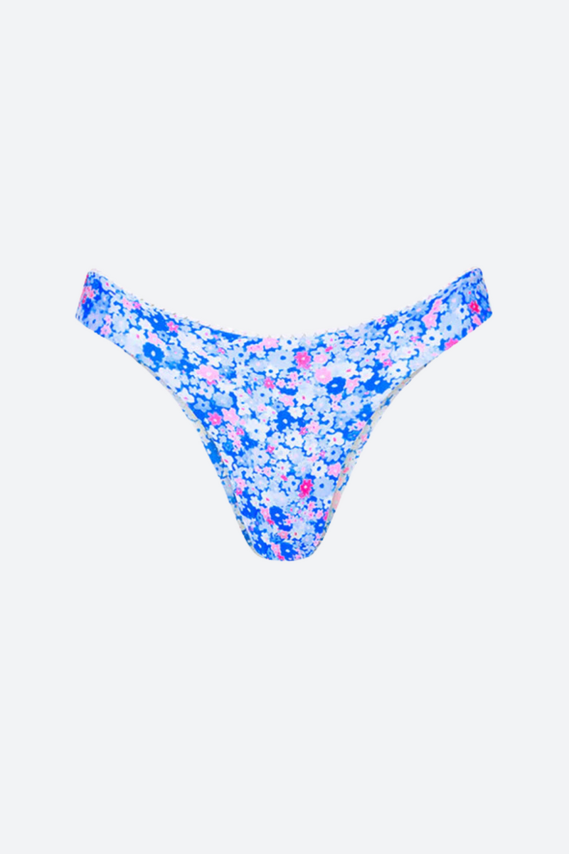 Kulani Kinis Minimal Cheeky Bikini Bottom in Purple Pearls