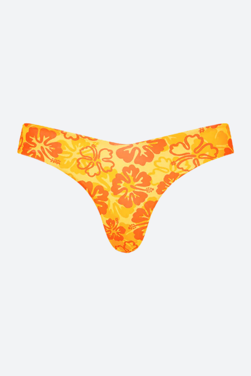 Kulani Kinis Cheeky V Bikini Bottom in Tangerine Dreams