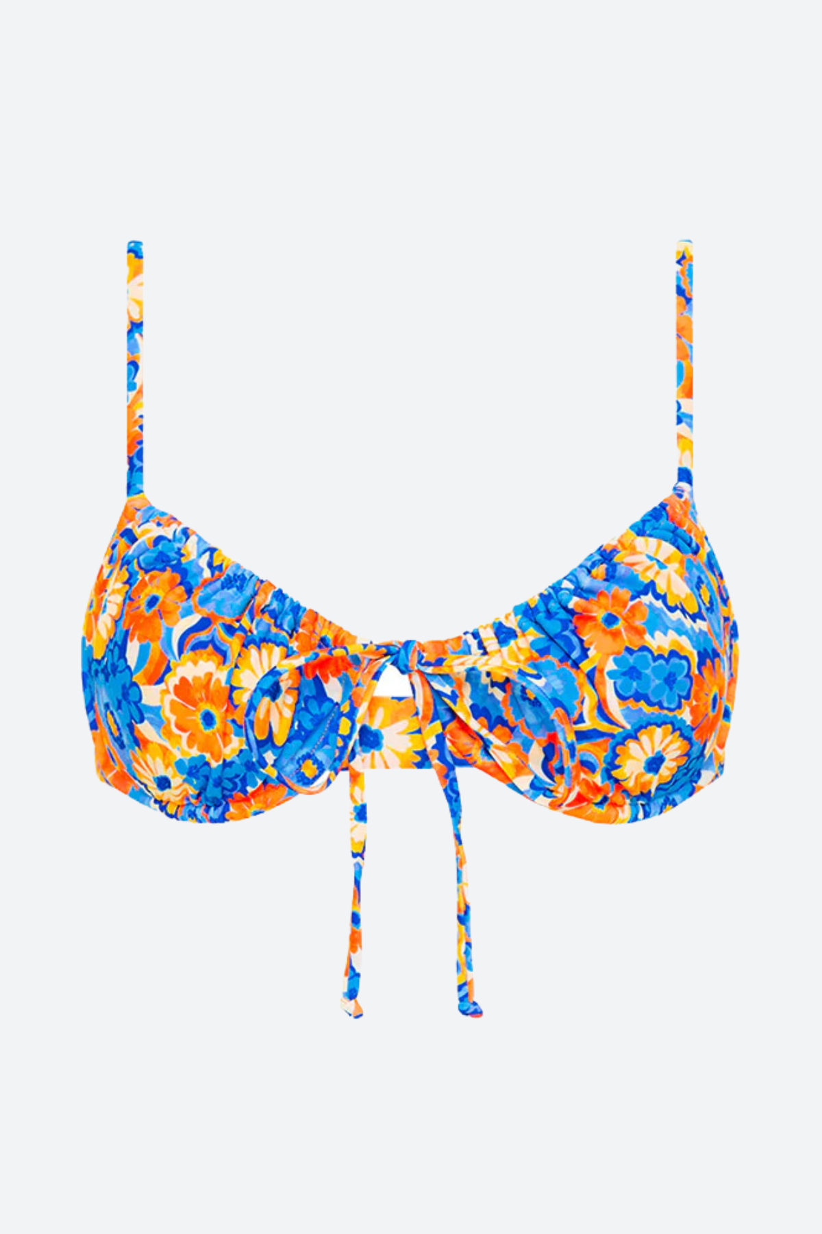 Kulani Kinis Ruched Underwire Bra Bikini Top in Havana Heat Bikinibird