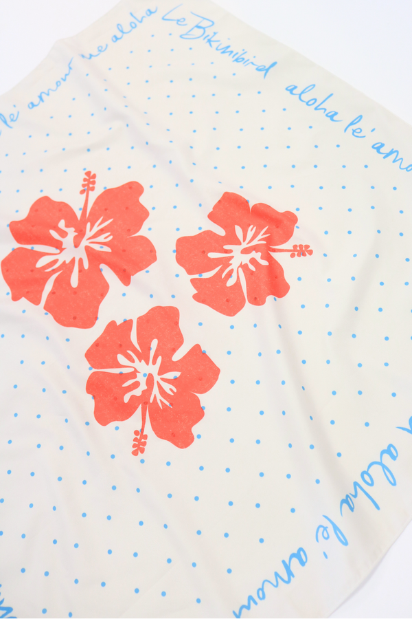 le bikinibird hibiscus square bandana