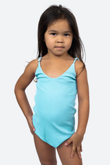 MAI Underwear Littles Everyday Bodysuit in Ballet Blue Ribbed