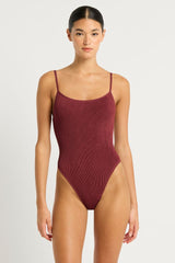 Bound by Bond-Eye Low Palace One Piece in Carmine Recycled