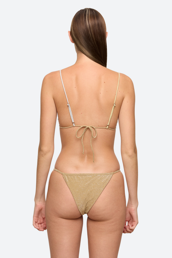 Mikoh Lurex Kanga Bottom in Lurex Smoky Quartz