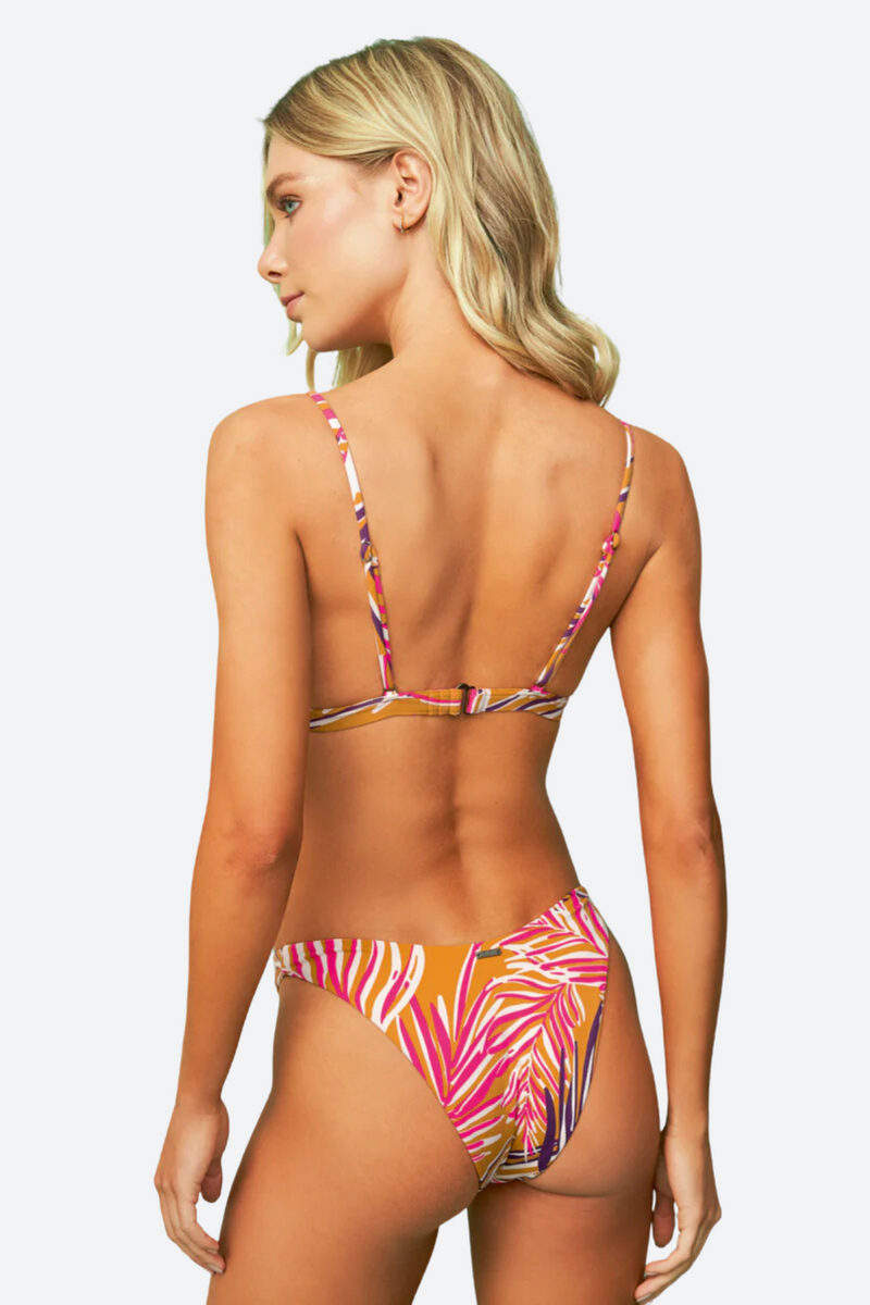 Maaji Splendourous High Leg Bikini Bottom in Caramel Foliage
