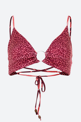 Maaji Red Foliage Shine Bikini Top