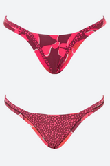 Maaji Red Foliage Split Bikini Bottom