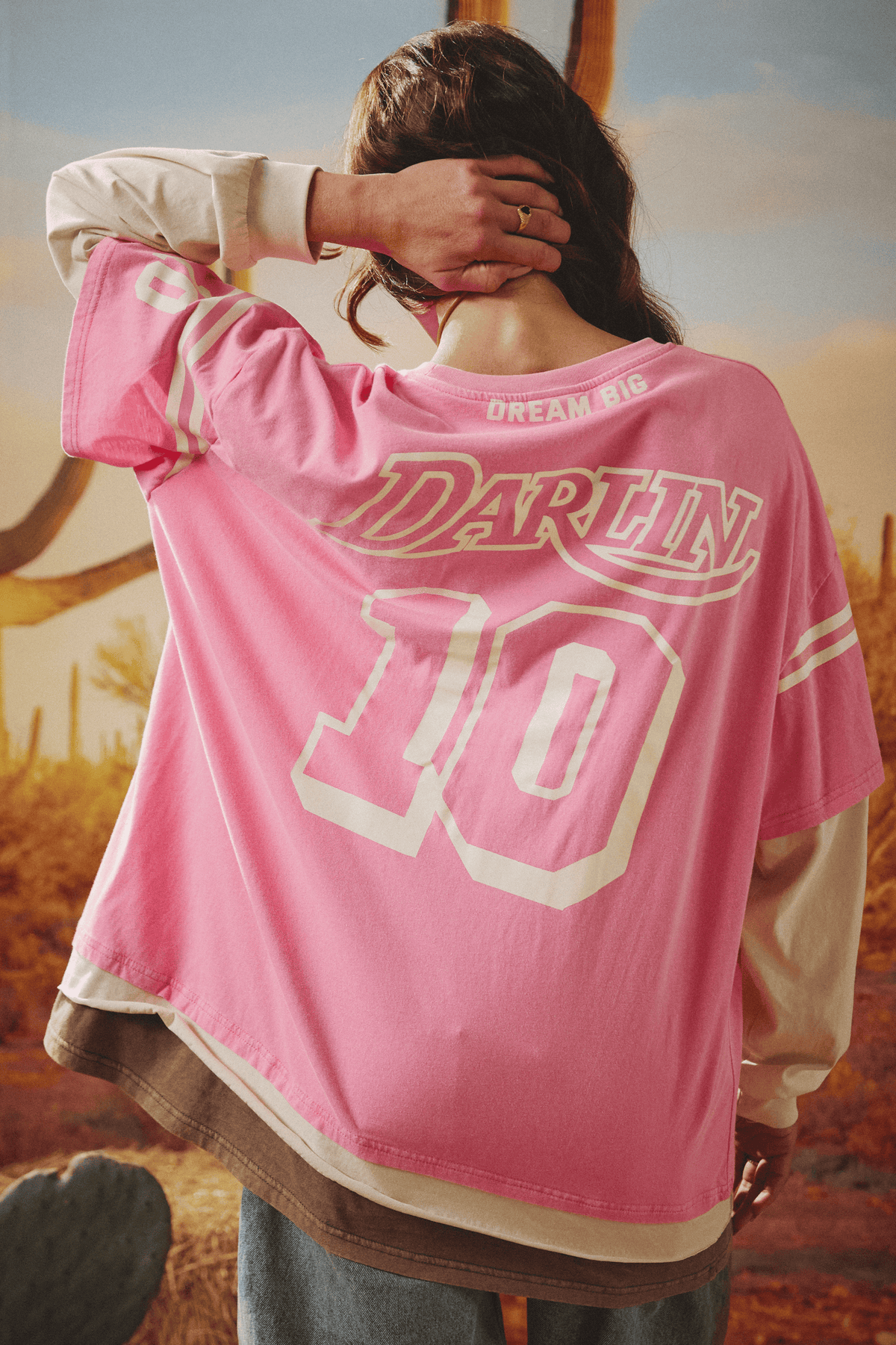 Sabbi Neigh Sayer LS Tee in Pink