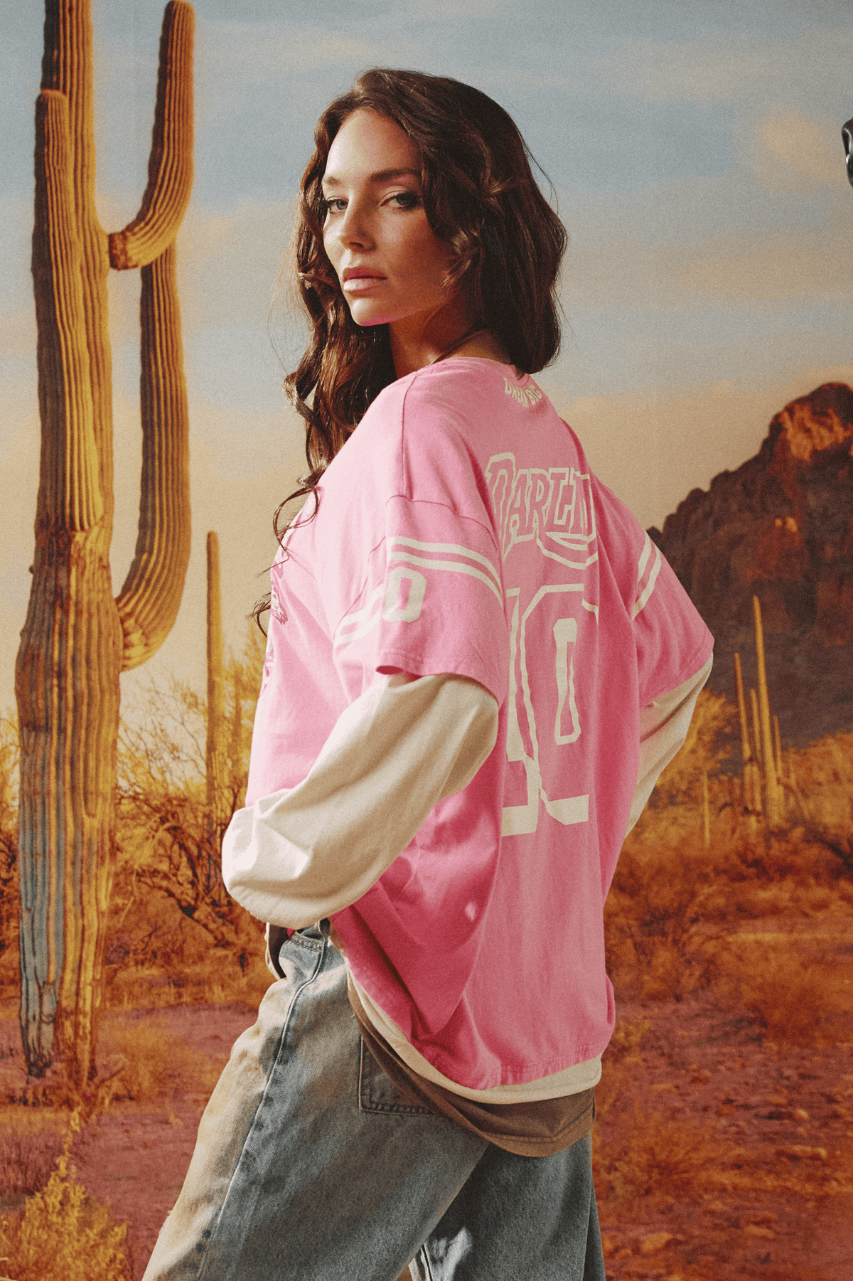 Sabbi Neigh Sayer LS Tee in Pink