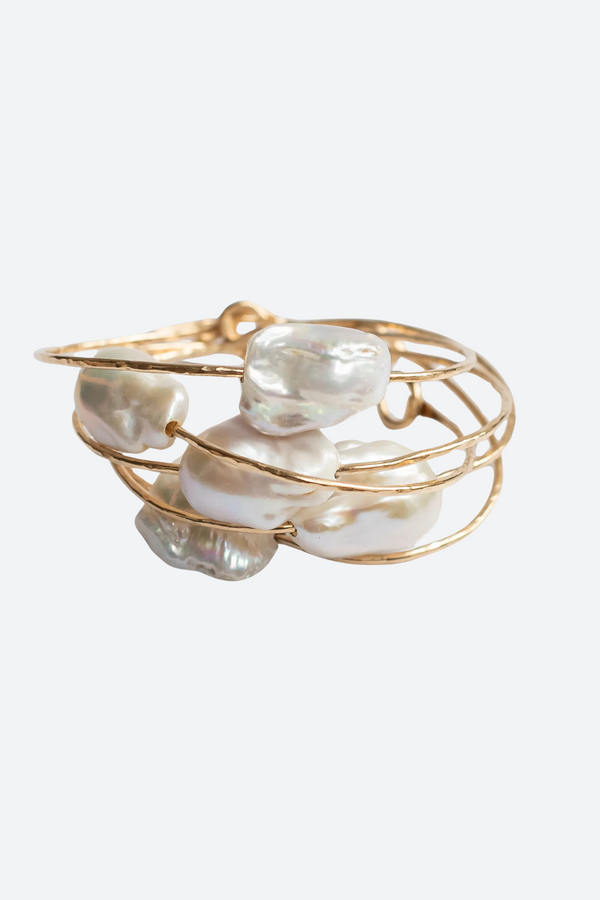 Kaia Sage Keshi Baroque Pearl Bangle