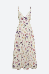 Kivari Phoebe Maxi Dress in Purple Pink Floral