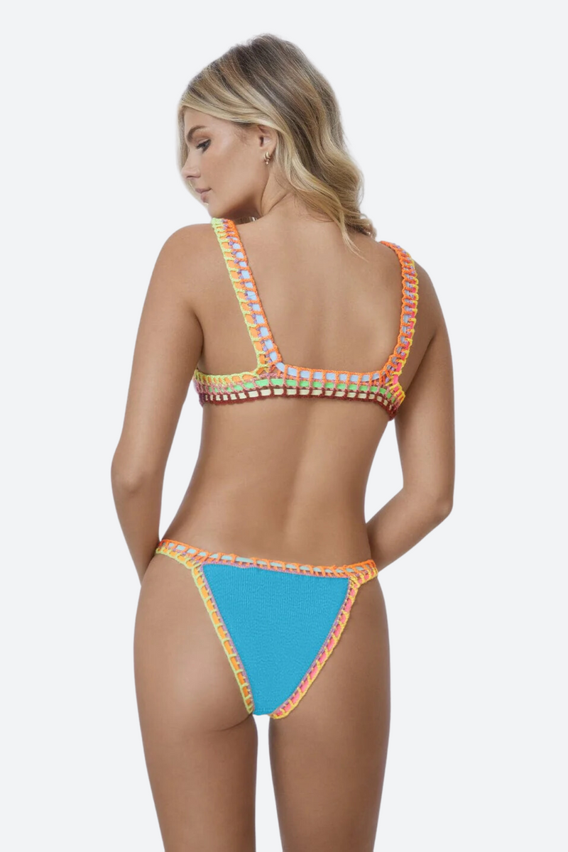 PQ Swim Crochet Bottom in Pacific Blue