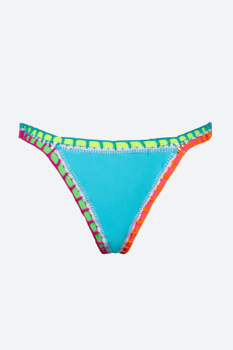 PQ Swim Crochet Bottom in Pacific Blue