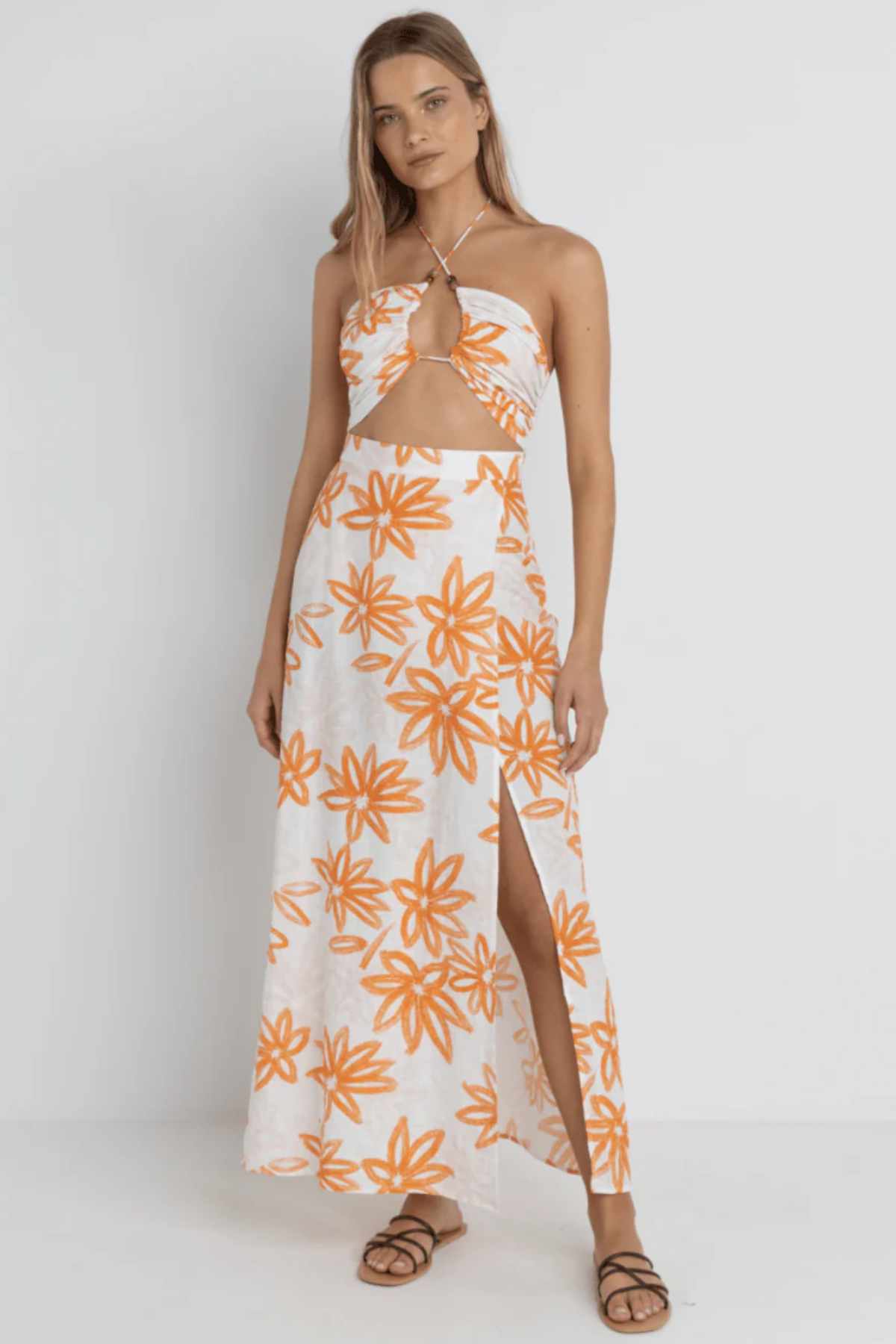 Rhythm Sanctuary Floral Cut Out Maxi Dress