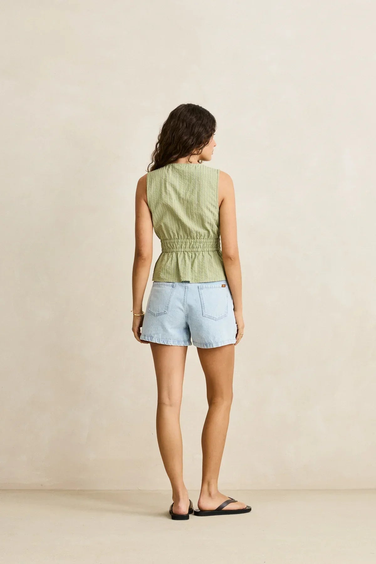 Rhythm Vista Stripe Tie Front Top