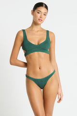 Bound by Bond-Eye Vista Brief in Bottle Green Lurex