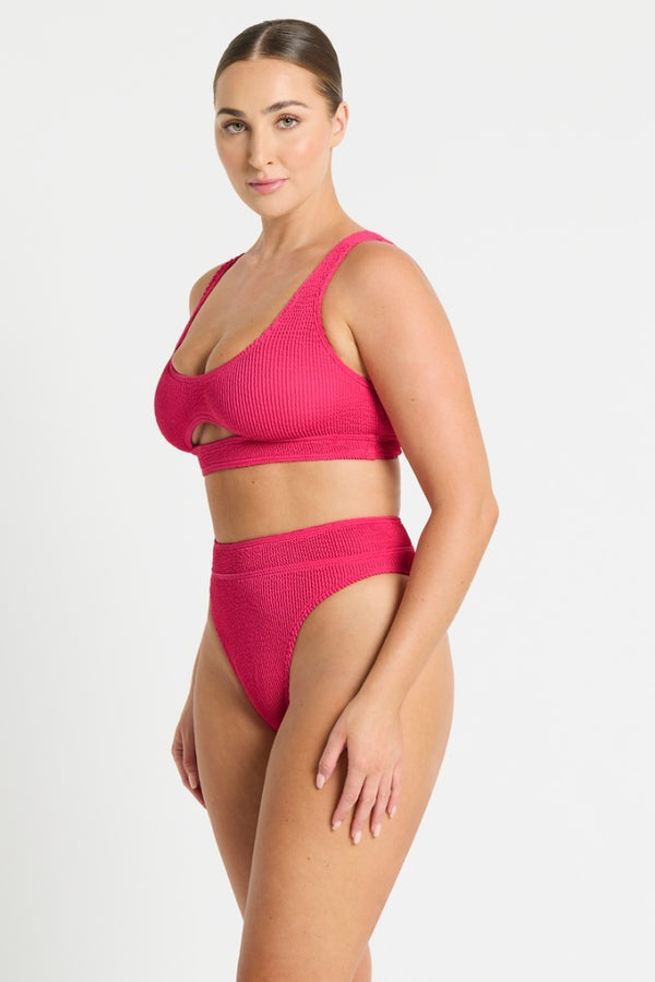 Bound by Bond-Eye Ring Sasha Crop in Raspberry Recycled