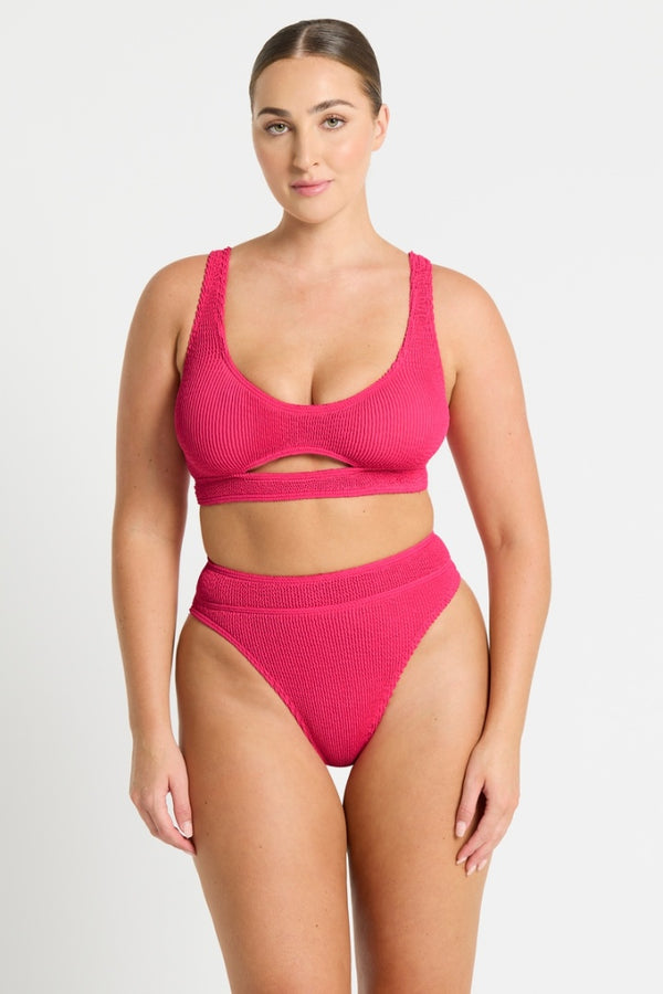 Bound by Bond-Eye Ring Sasha Crop in Raspberry Recycled